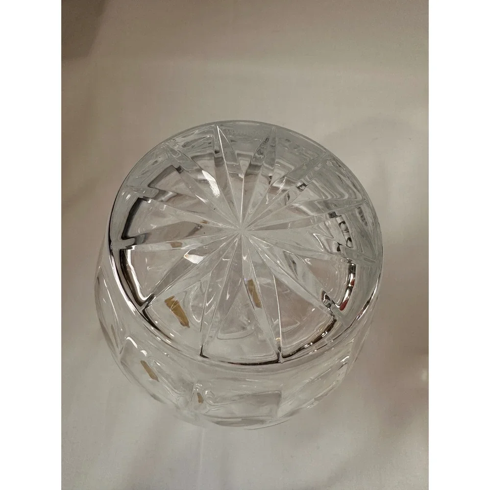 Gorham Lead Crystal Whiskey Decanter‎ Floral Diamond Cut WGermany 11 inch Clear